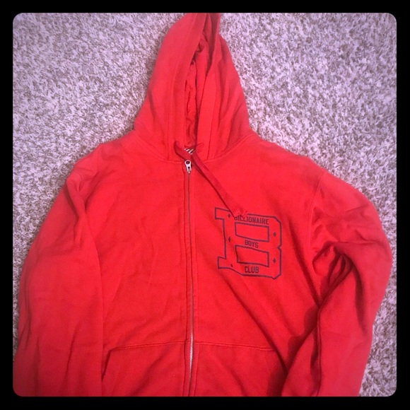 BillionaireBoysClub Red zip up Hoody size L